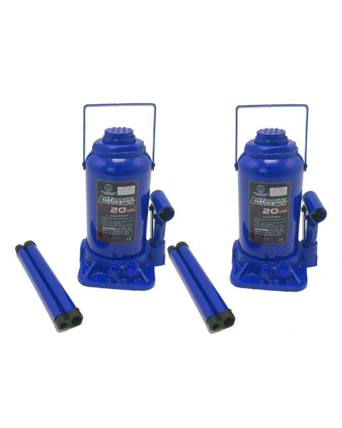 2PC 20 Ton Hydraulic Bottle Jack  Lift - CE Certified