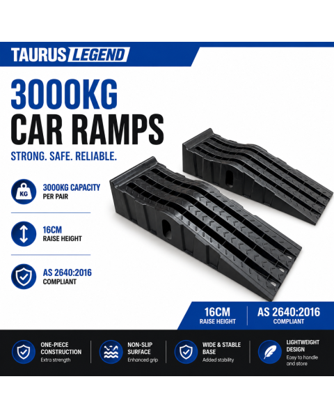 3000kg Car Ramps Set ANZ Standard 16cm High Rise