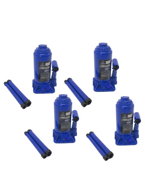 4PC 10 Ton Hydraulic Bottle Jack  Lift - CE Certified