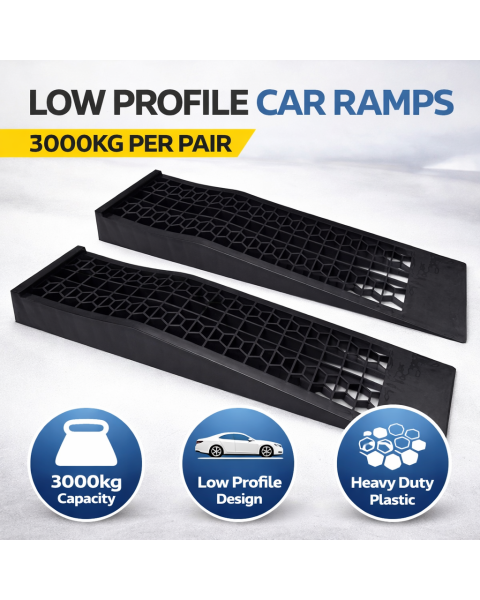 3000kg Antiskid Low Profile Car Ramps Set ANZ Standard