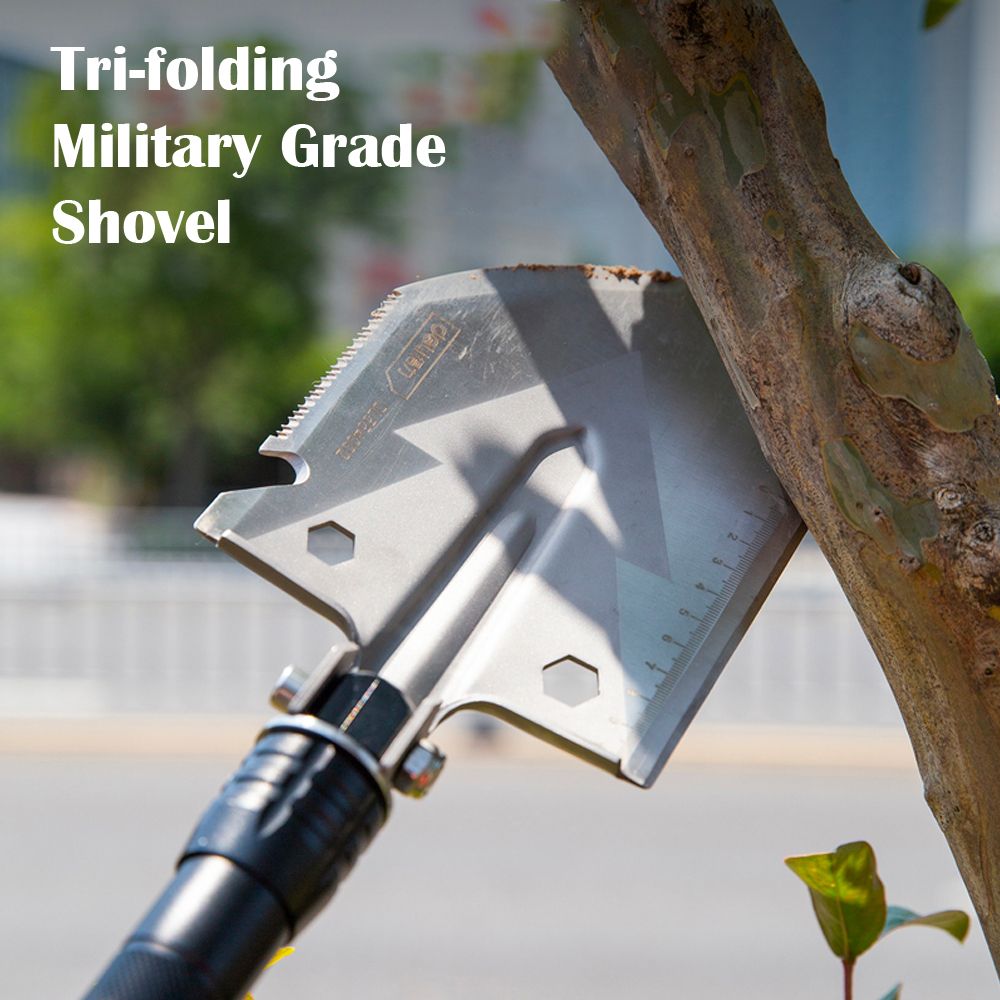 Deli Multi function Folding Military Shovel Outdoor Camping Survival Tool Kit