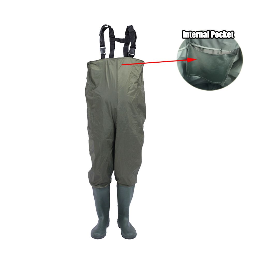 Waterproof Nylon Chest Fishing Waders PVC Boots Spare Patch All