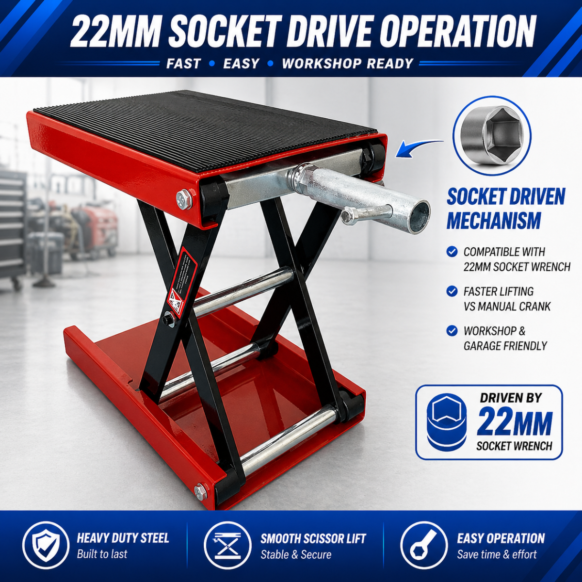 500kg Motorcycle Jack Scissors Lift