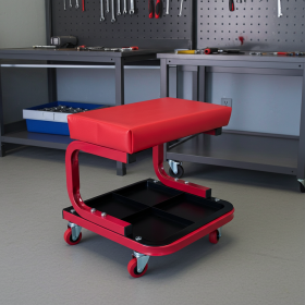 Rolling Creeper Seat Mechanic Work Stool with Tool Tray