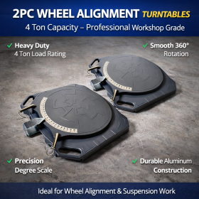 2PC Aluminum Wheel Alignment Turntable