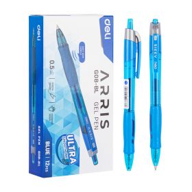  12PC Gel Pen Set 0.5mm Bullet tip BLUE EG08-BL
