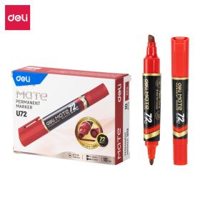  10PC Double Headed Permanent Marker Set RED EU72-RD 