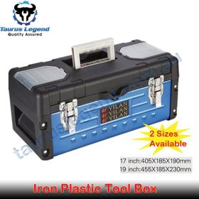 17 inch Portable Toolbox Iron Plastic Durable PVC Tool Box Parts Storage