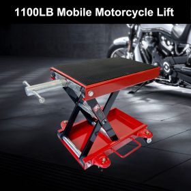 500kg Mobile Motorcycle Scissors Lift Jack Stand on Wheels