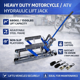 680kg Motorcycle ATV Hydraulic Jack Motorbike Stand Hoist Lift