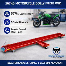 567kg Motorcycle Dolly Parking Stand-RED