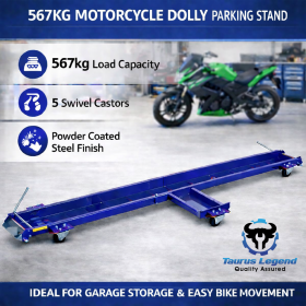 567kg Motorcycle Dolly Parking Stand-BLUE
