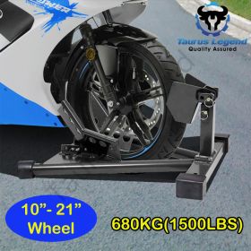680kg Adjustable Motorcycle Front Wheel Chock & Trailer Stand