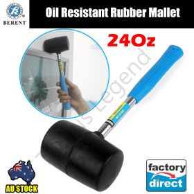 24Oz Oil Resistant Rubber Mallet Hammer