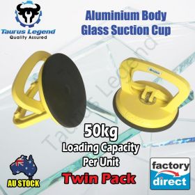 2PC Aluminium Alloy Glass Suction Cup-Single Pad