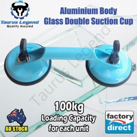 100kg Aluminum Alloy Double Glass Suction Cup-Long Lasting Pad