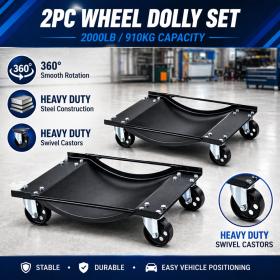 2PC Car Wheel Dolly - Vehicle Positioning Jack