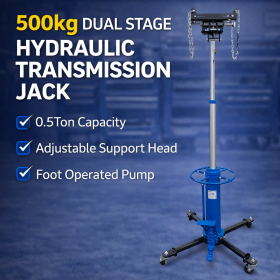 500kg Dual Stage Hydraulic Transmission Jack Gearbox Hoist Lift