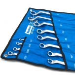 12PC Double Offset Ring Spanner Set in Canvas Roll DIN 838