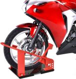 17"-21" Motorcycle Front Wheel Chock & Trailer Stand Red