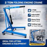 2 Ton Folding Engine Crane Hydraulic Engine Hoist Workshop Lift