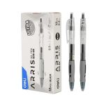 Deli Gel Pens 0.5mm Bullet Tip Black - 12 Pack