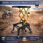350lbs Hydraulic Motorcycle Lift Motorbike Dirt Bike Scissor Lift with Castors