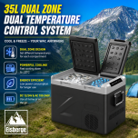 Eisberge 35L Independent Temperature Control Dual Zone Car Portable Fridge Freezer