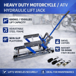 680kg Motorcycle ATV Hydraulic Jack Motorbike Stand Hoist Lift