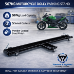 567kg Motorcycle Dolly Parking Stand-BLACK