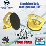 2PC Aluminium Alloy Glass Suction Cup-Single Pad