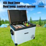 Eisberge 45L Dual Zone Dual Temperature Control Portable Fridge Freezer for Car 4WD Home
