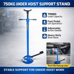 750kg Under Hoist Support Stand with Foot Pedal Adjustable Vehicle Support