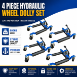 4PC 12" Hydraulic Wheel Dolly Vehicle Positioning Jack Set 2720kg