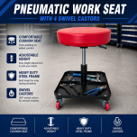 Pneumatic Roller Workshop Seat with Square Tool Tray