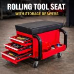 3 Drawer Roller Work Seat Rolling Tool Box