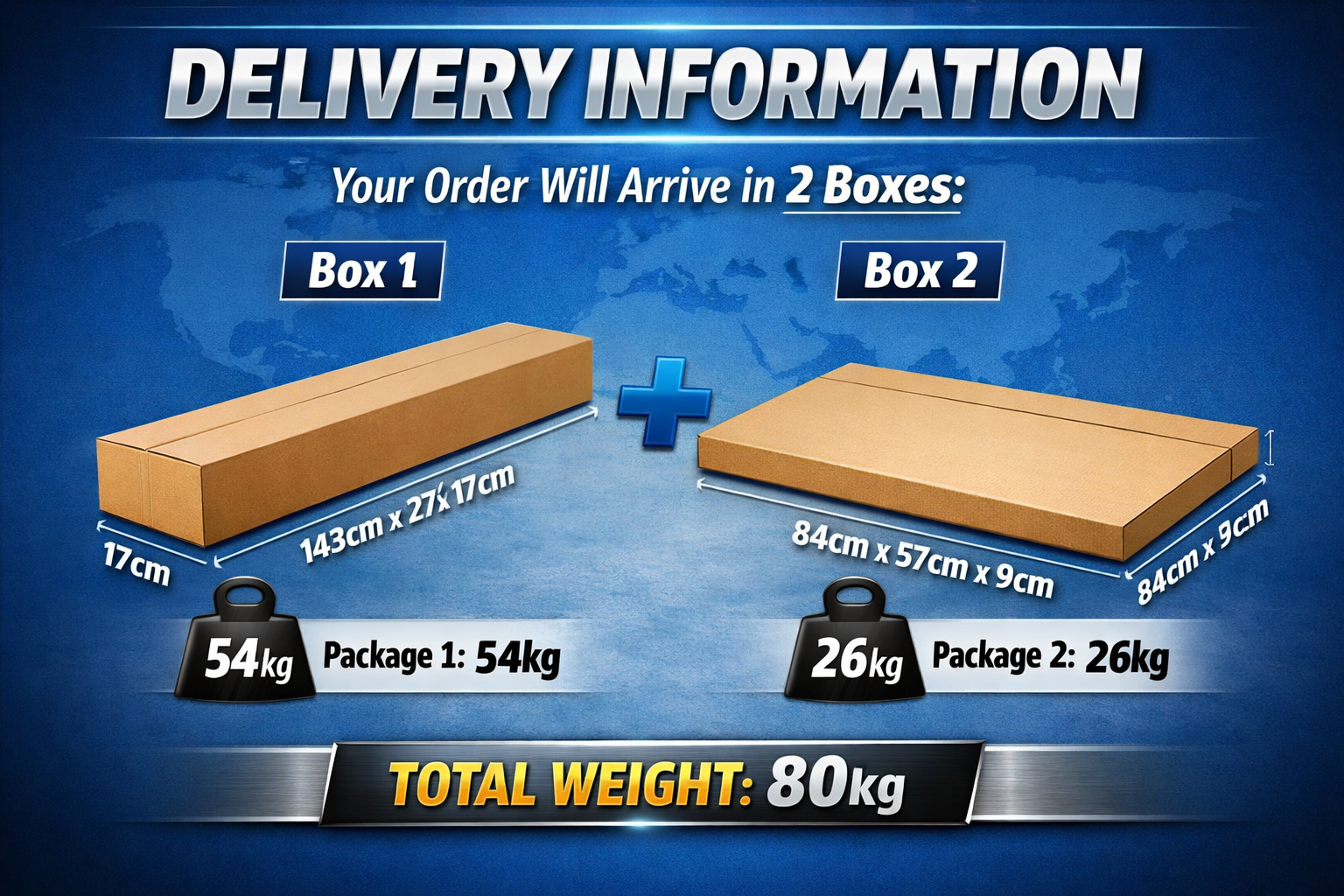 Delivery Information - 2 Boxes